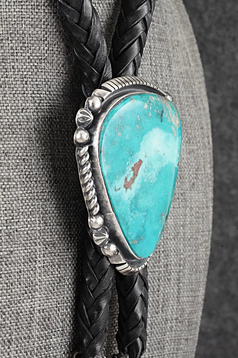Turquoise & Sterling Silver Bolo Tie - Bob Becenti