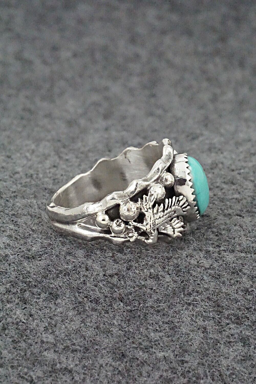 Turquoise & Sterling Silver Ring - Genevieve Francisco - Size 12