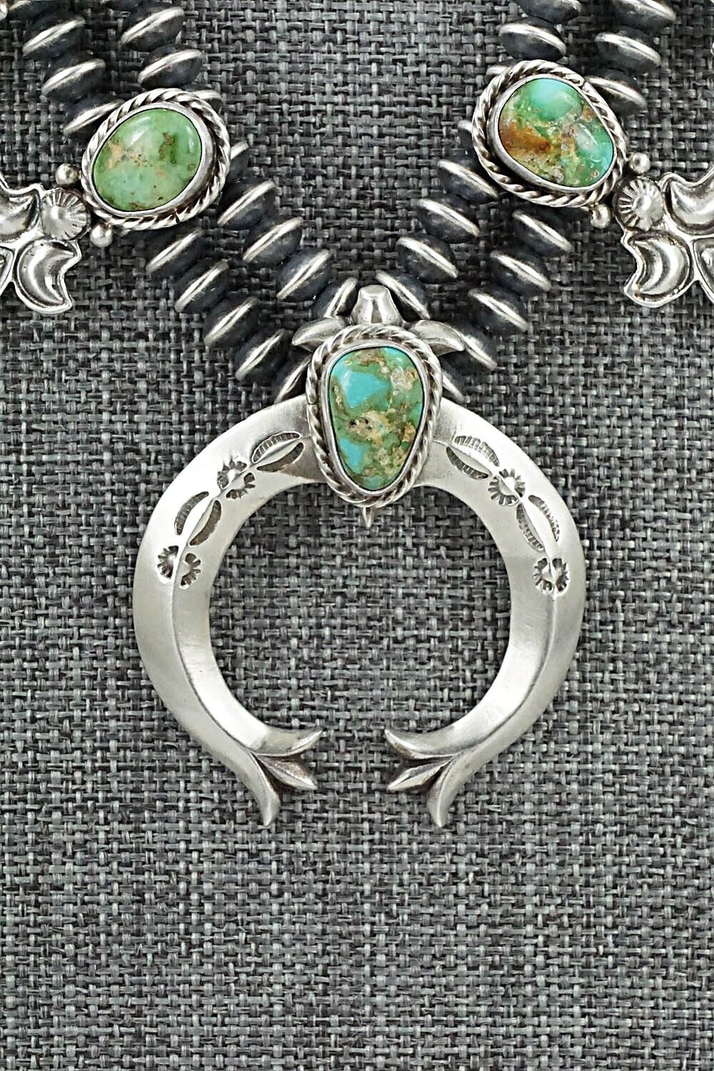 Turquoise & Sterling Silver Squash Blossom Set - Adrienne Gordon