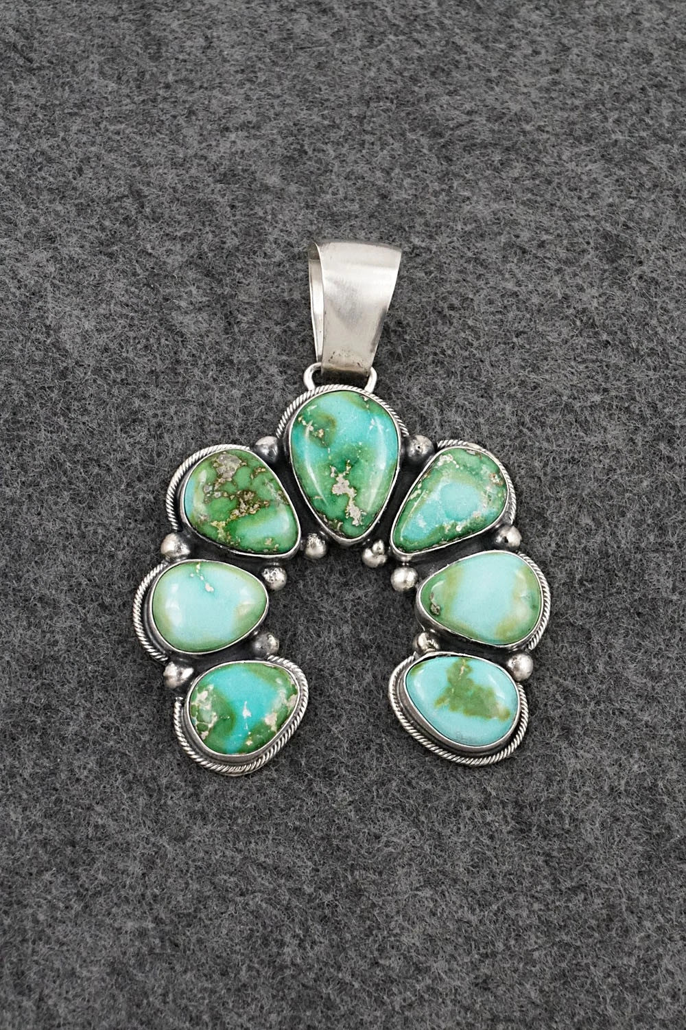Turquoise & Sterling Silver Pendant - Paul Livingston
