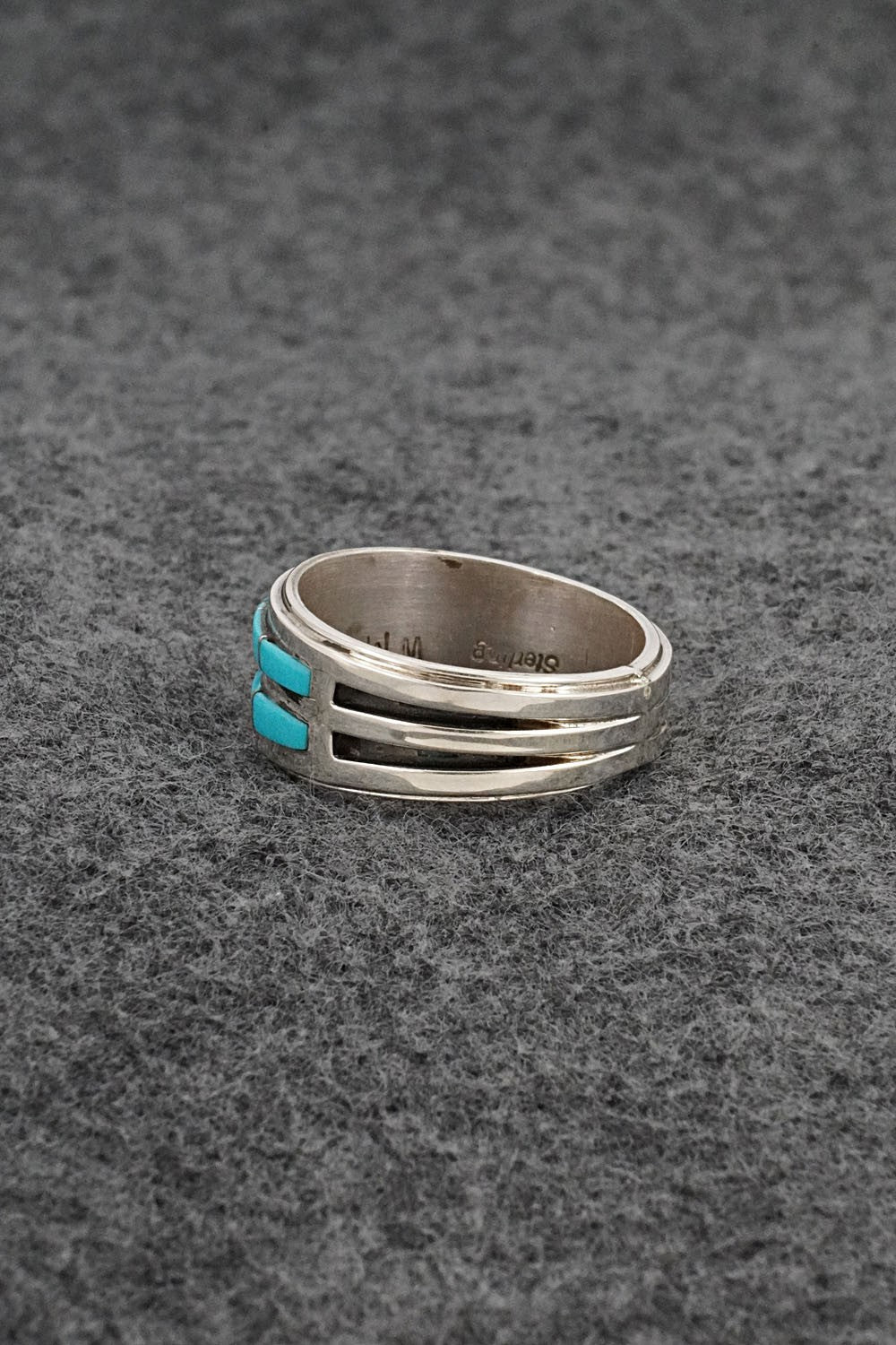 Turquoise & Sterling Silver Ring - Wilbert Muskett Jr. - Size 9.5