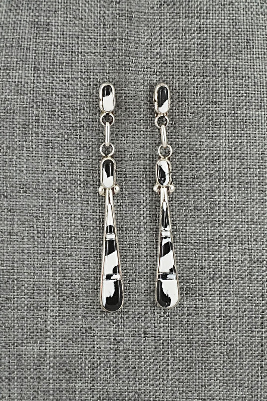 White Buffalo & Sterling Silver Earrings - Terrance Panteah