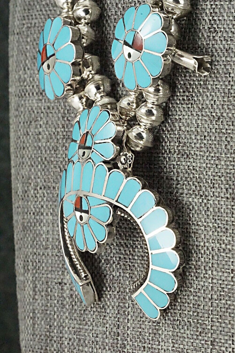 Multi-Stone & Sterling Silver Squash Blossom Set - Burdian Soseeah