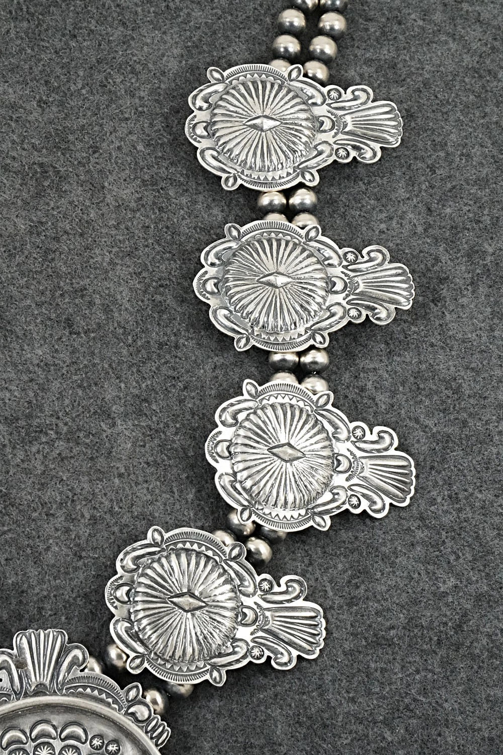 Sterling Silver Squash Blossom Necklace - Terry Charlie