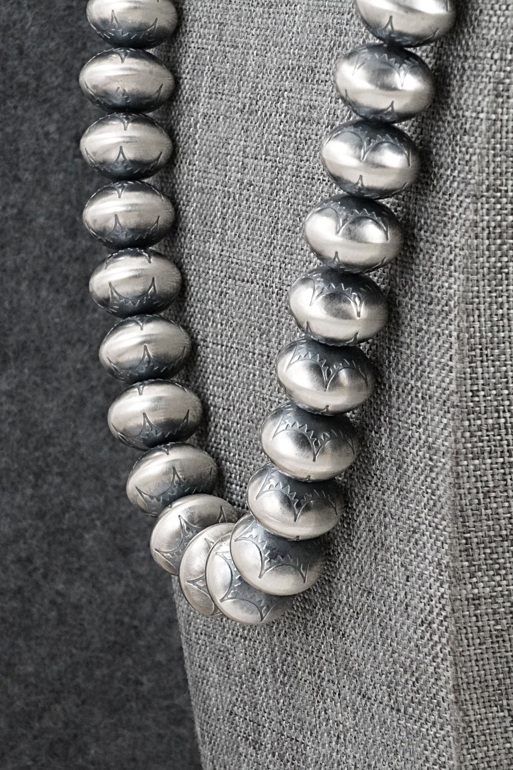 Sterling Silver Navajo Pearl Necklace 24" - Bryannen Halwood