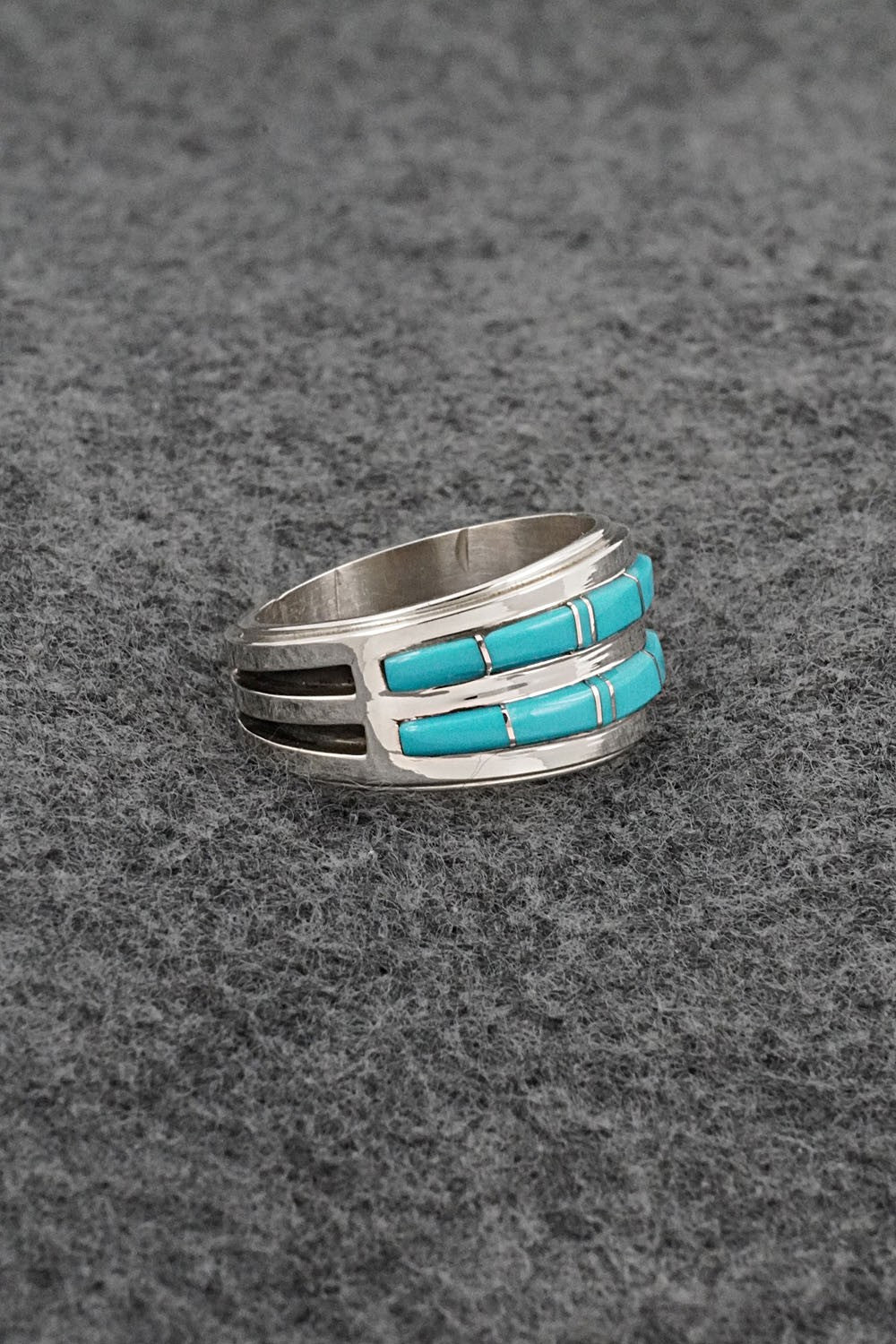 Turquoise & Sterling Silver Ring - Wilbert Muskett Jr. - Size 7.5