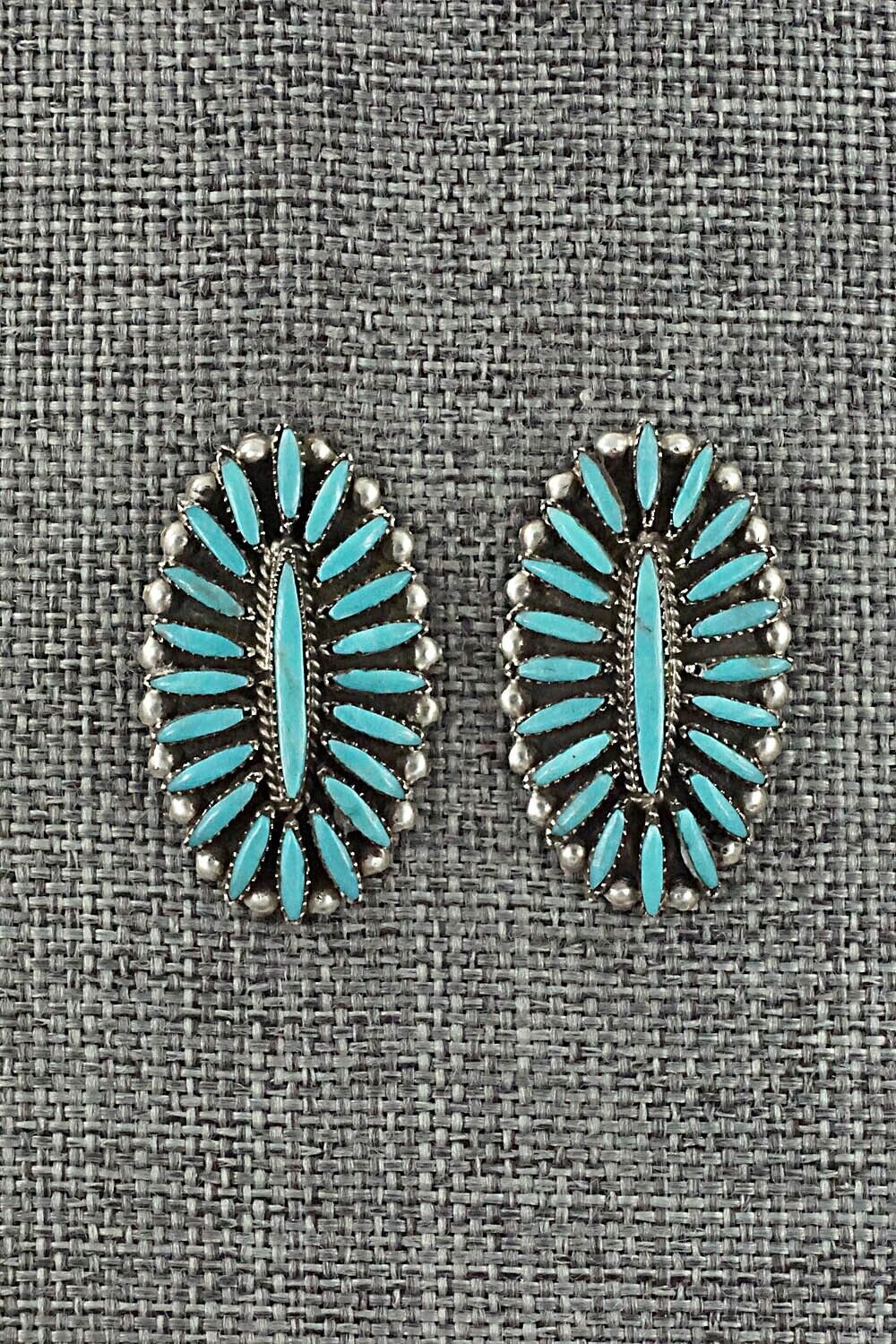 Turquoise & Sterling Silver Earrings - Lorena Peina