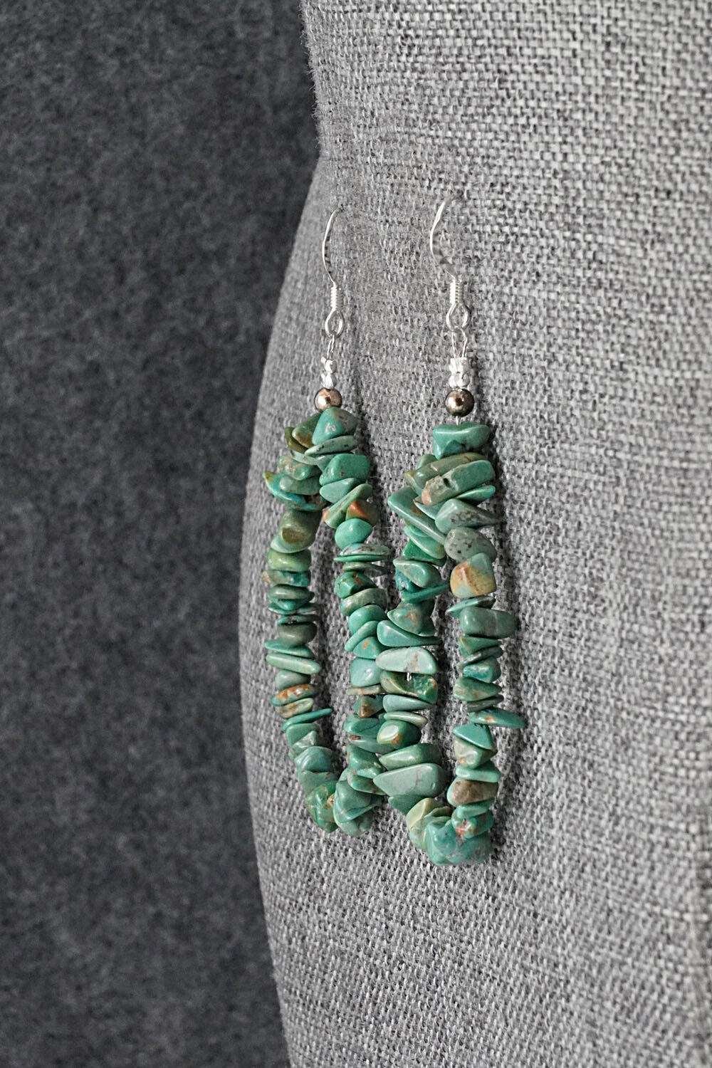 Turquoise & Sterling Silver Earrings - Doreen Jake
