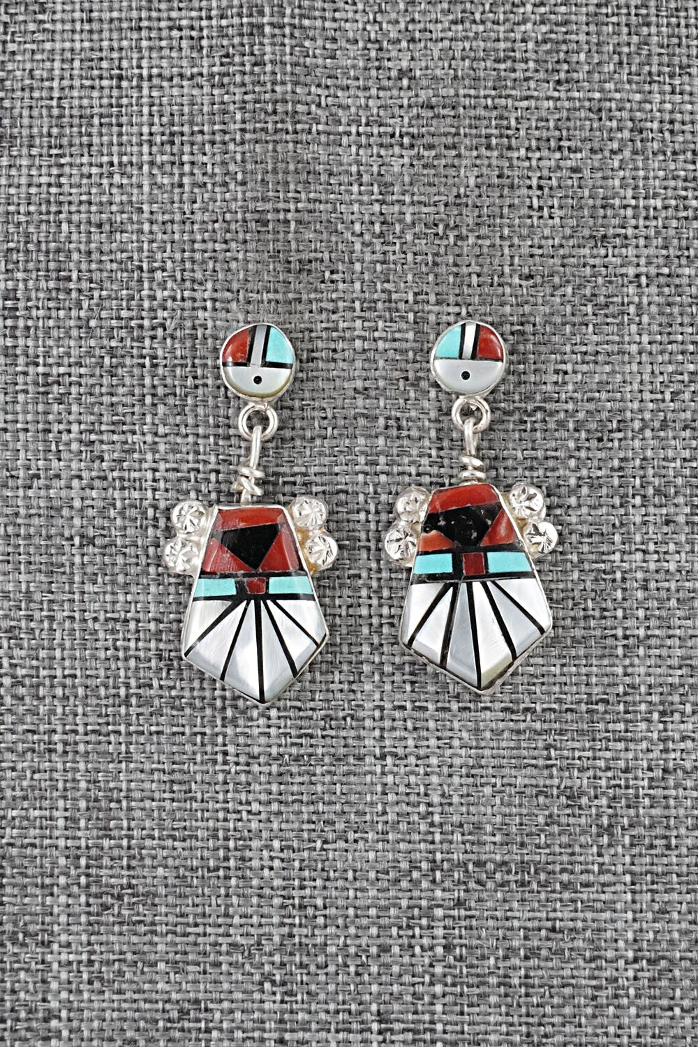 Multi-Stone Inlay & Sterling Silver Earrings - Ola Eriacho