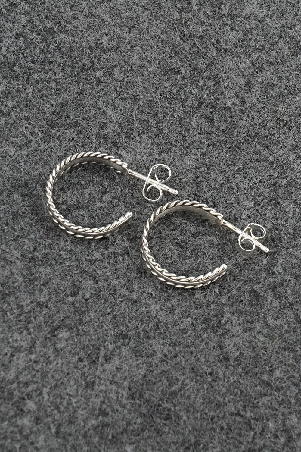 Sterling Silver Hoop Earrings - Elaine Tahe