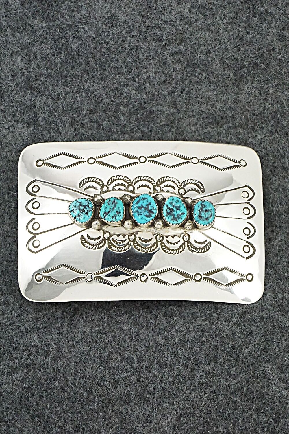 Turquoise & Sterling Silver Belt Buckle - Jolene Begay