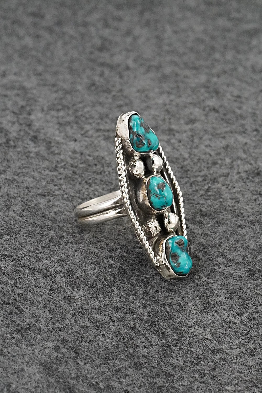 Turquoise & Sterling Silver Ring - Priscilla Reeder - Size 7
