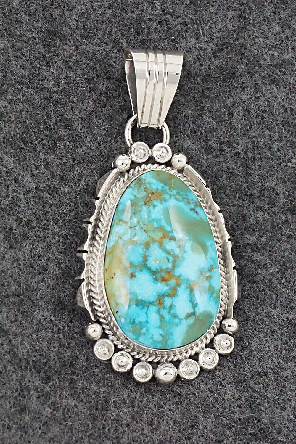 Turquoise & Sterling Silver Pendant - Daniel Benally