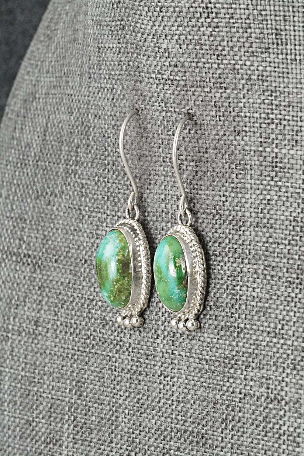 Turquoise & Sterling Silver Earrings - Eugene Gruber