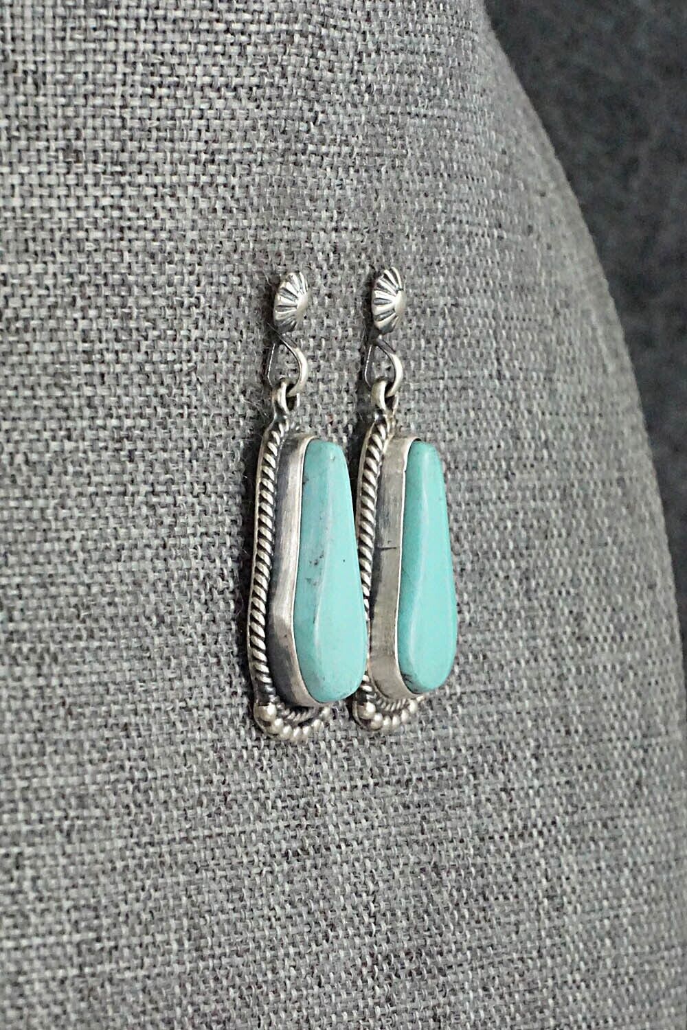 Turquoise & Sterling Silver Earrings - Verley Betone