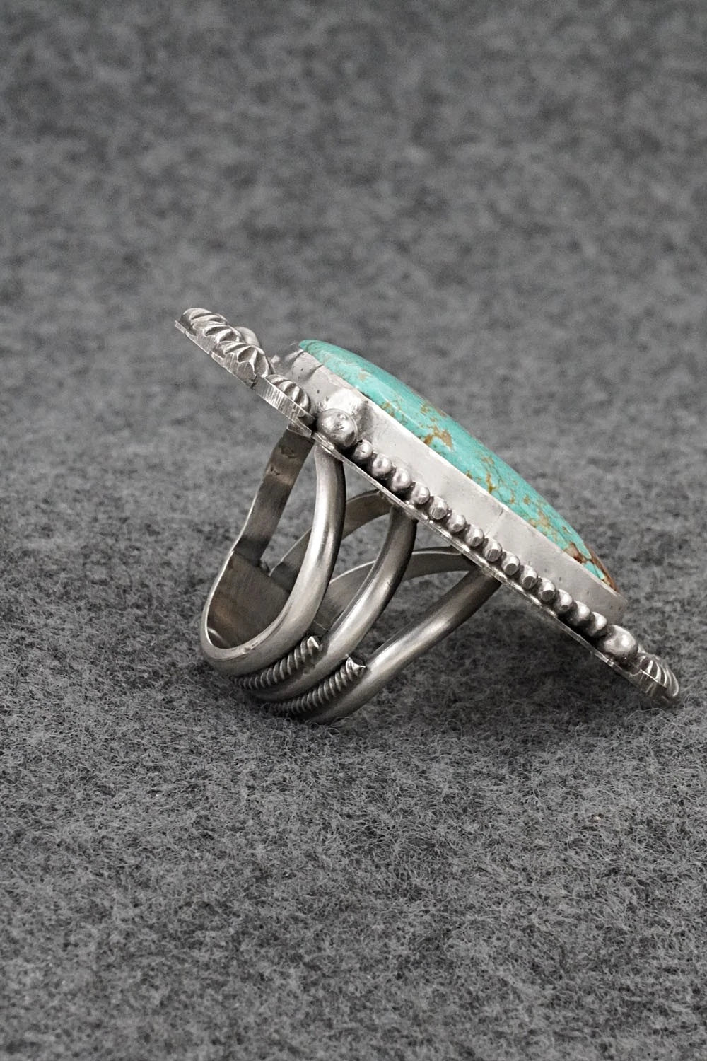 Turquoise & Sterling Silver Ring - Michael Calladitto - Size 8