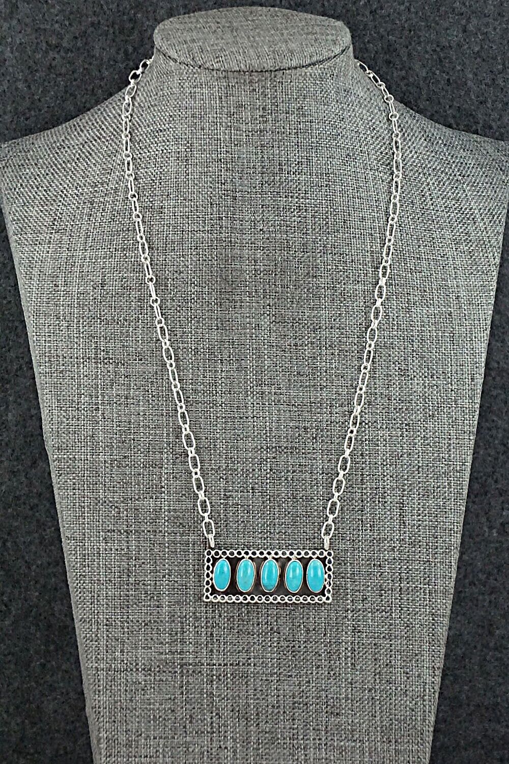Turquoise & Sterling Silver Necklace - Sharon McCarthy