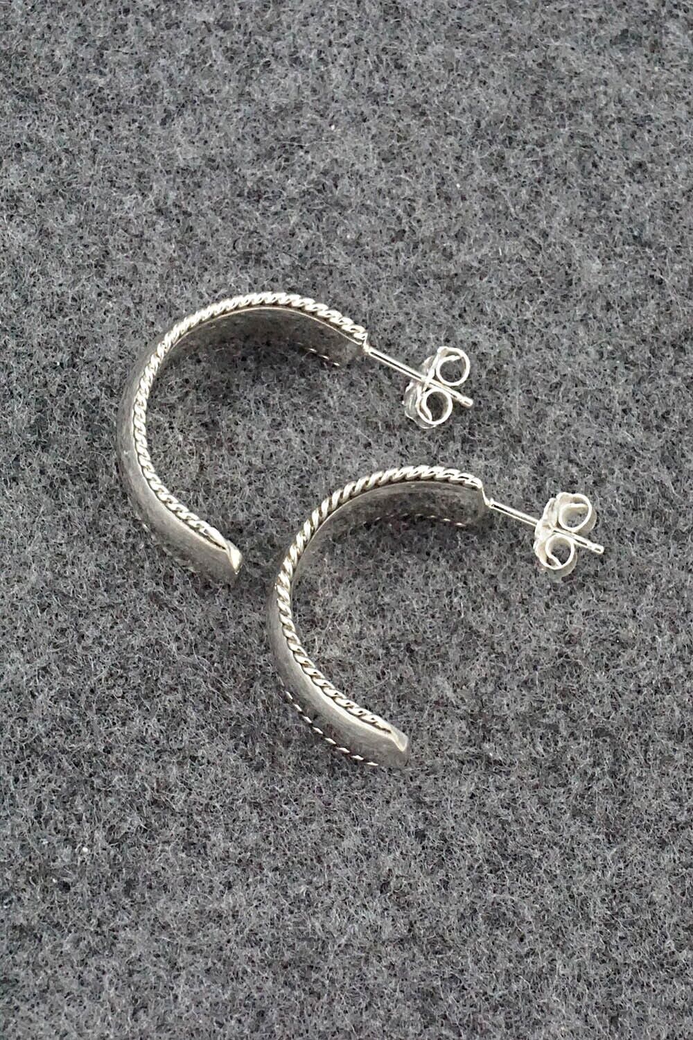 Sterling Silver Hoop Earrings - Gregg Yazzie