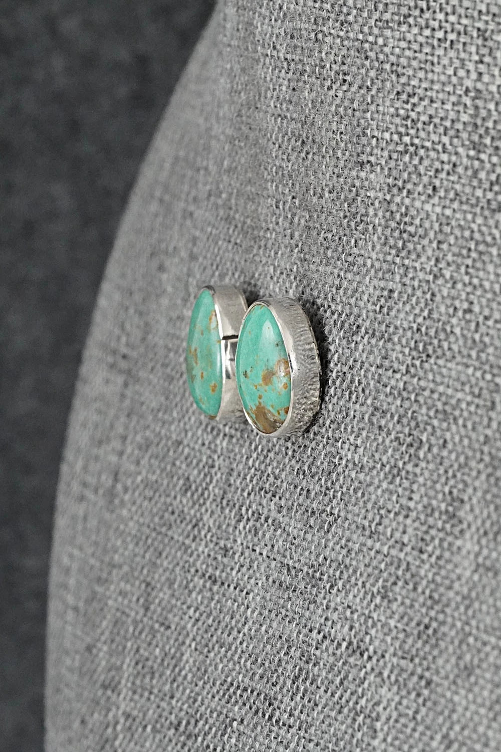 Turquoise & Sterling Silver Earrings - Rosemary Saunders
