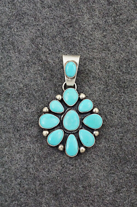 Turquoise & Sterling Silver Pendant - Kathleen Livingston