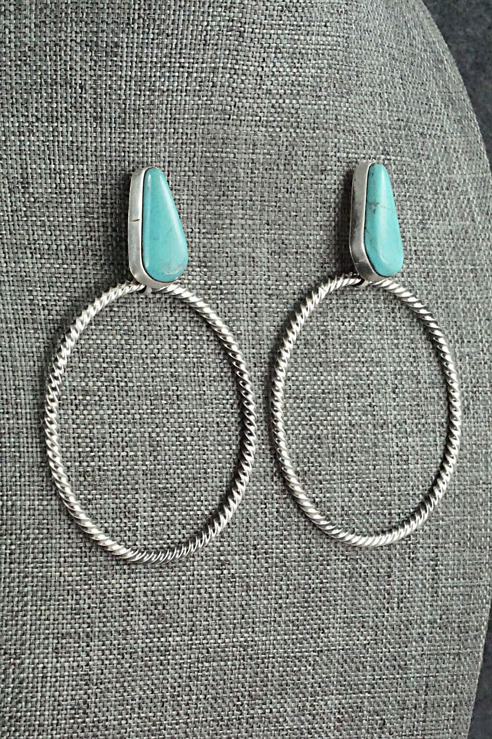 Turquoise & Sterling Silver Earrings - Verley Betone