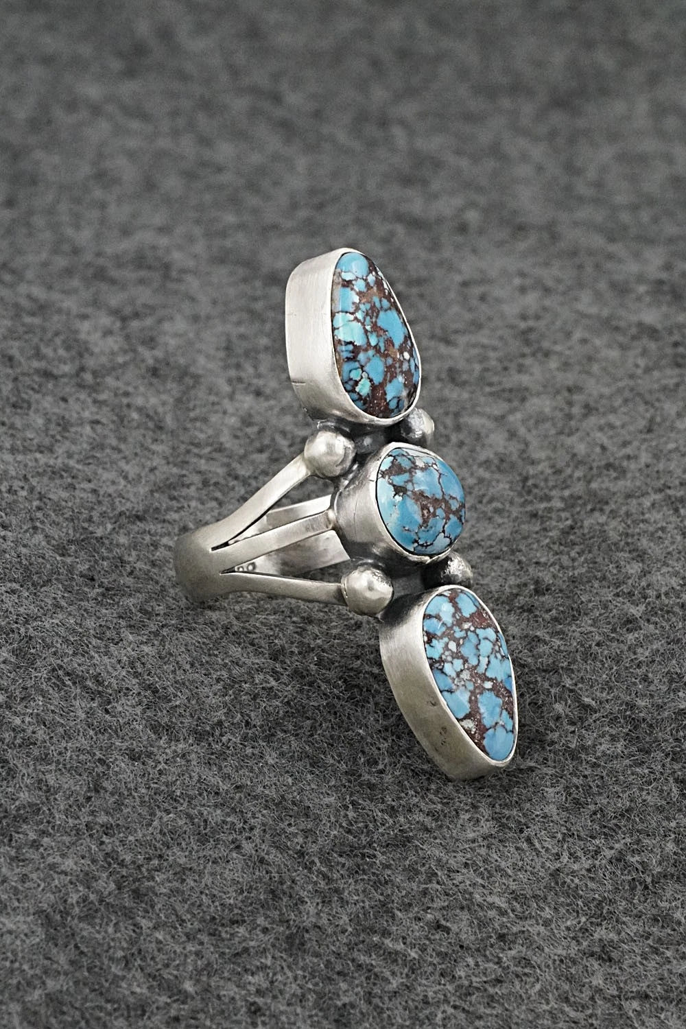 Turquoise & Sterling Silver Ring - Bobby Johnson - Size 9