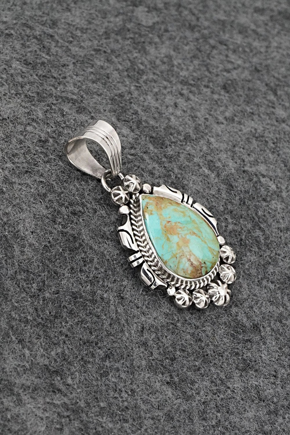 Turquoise & Sterling Silver Pendant - Marita Benally