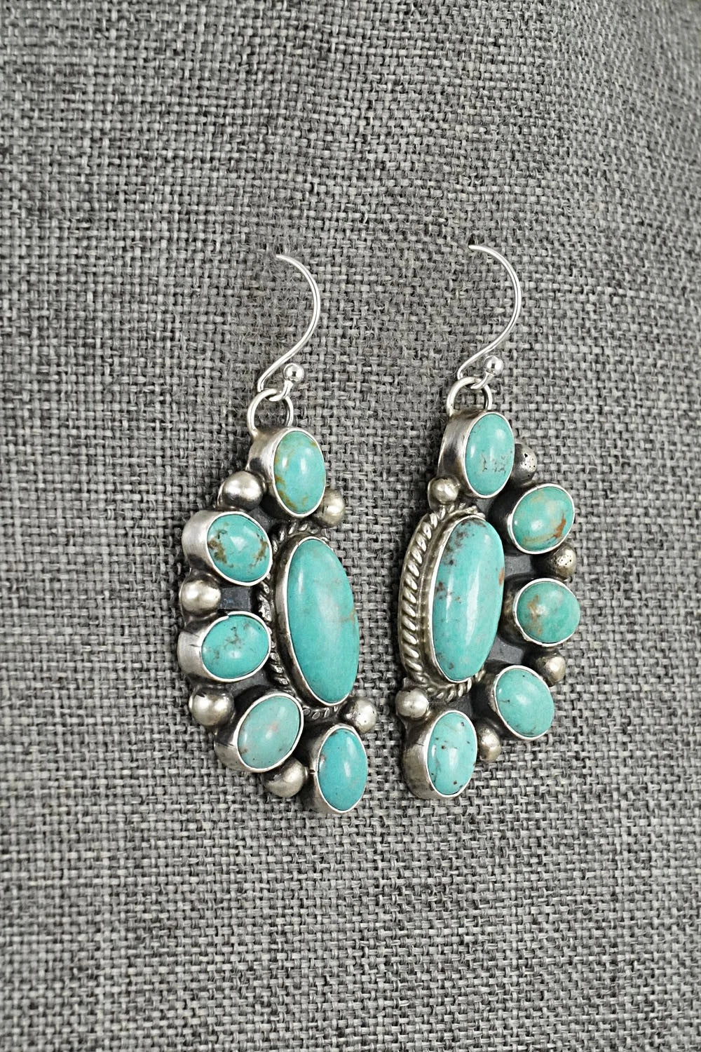 Turquoise & Sterling Silver Earrings - Kathleen Livingston