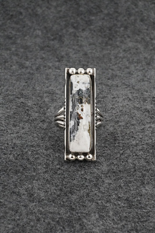 White Buffalo & Sterling Silver Ring - Larson Lee - Size 8
