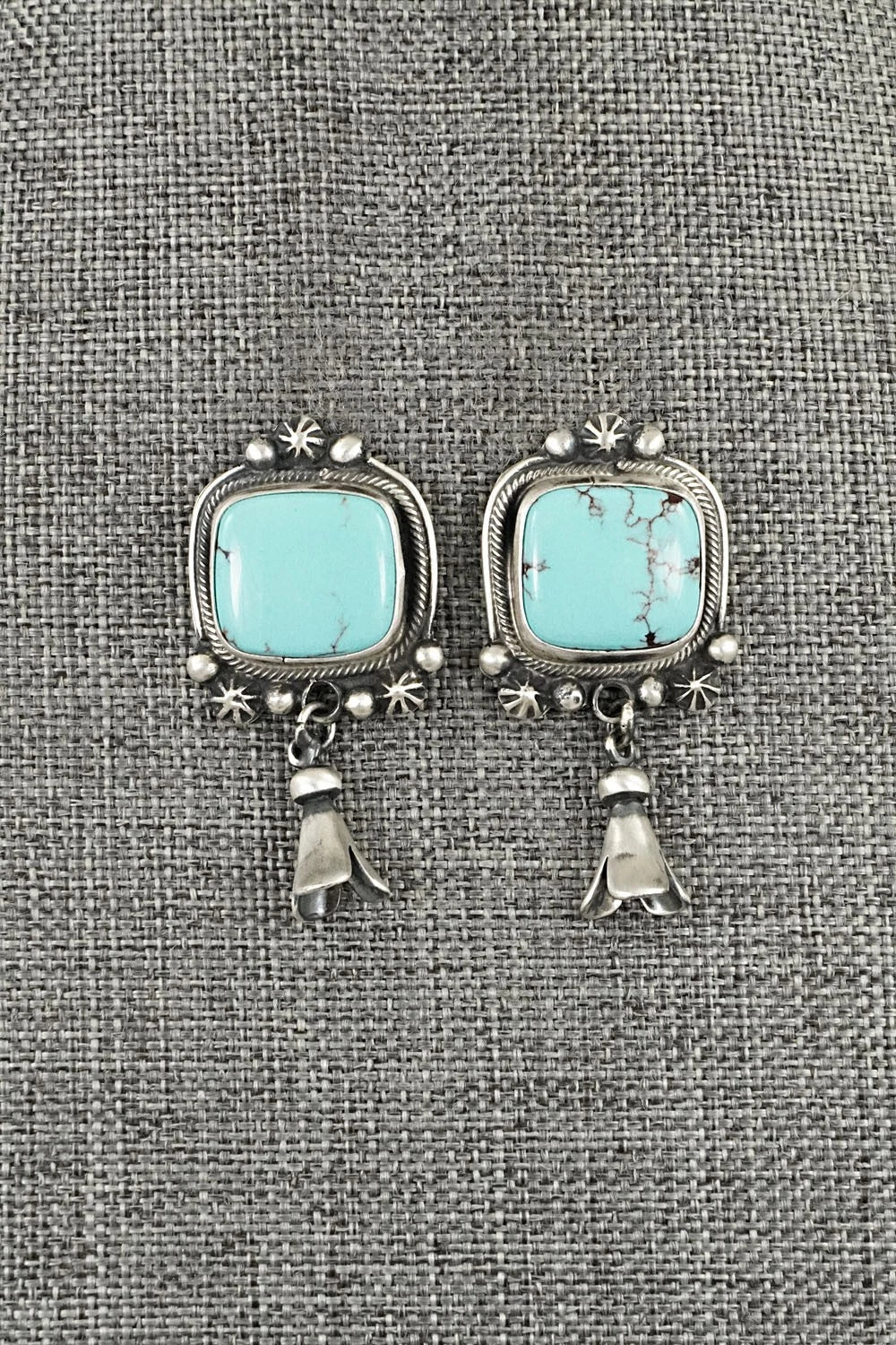 Turquoise & Sterling Silver Earrings - Bobby Johnson