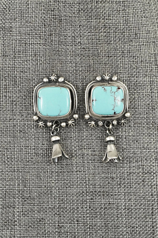 Turquoise & Sterling Silver Earrings - Bobby Johnson
