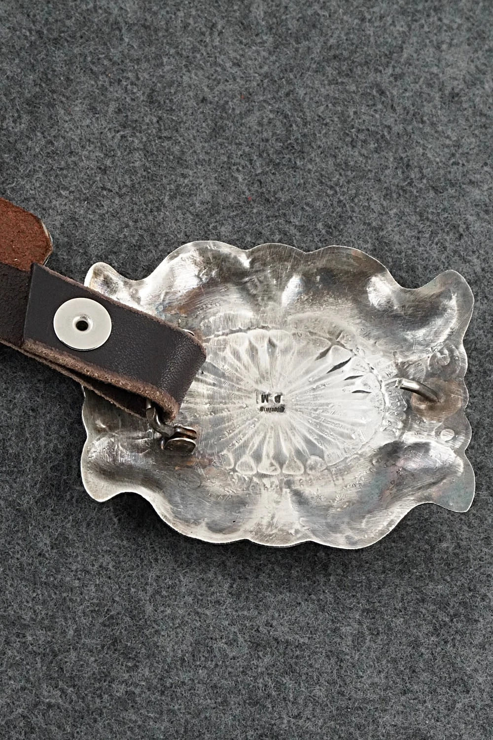 Sterling Silver & Leather Concho Belt - Dan Morgan