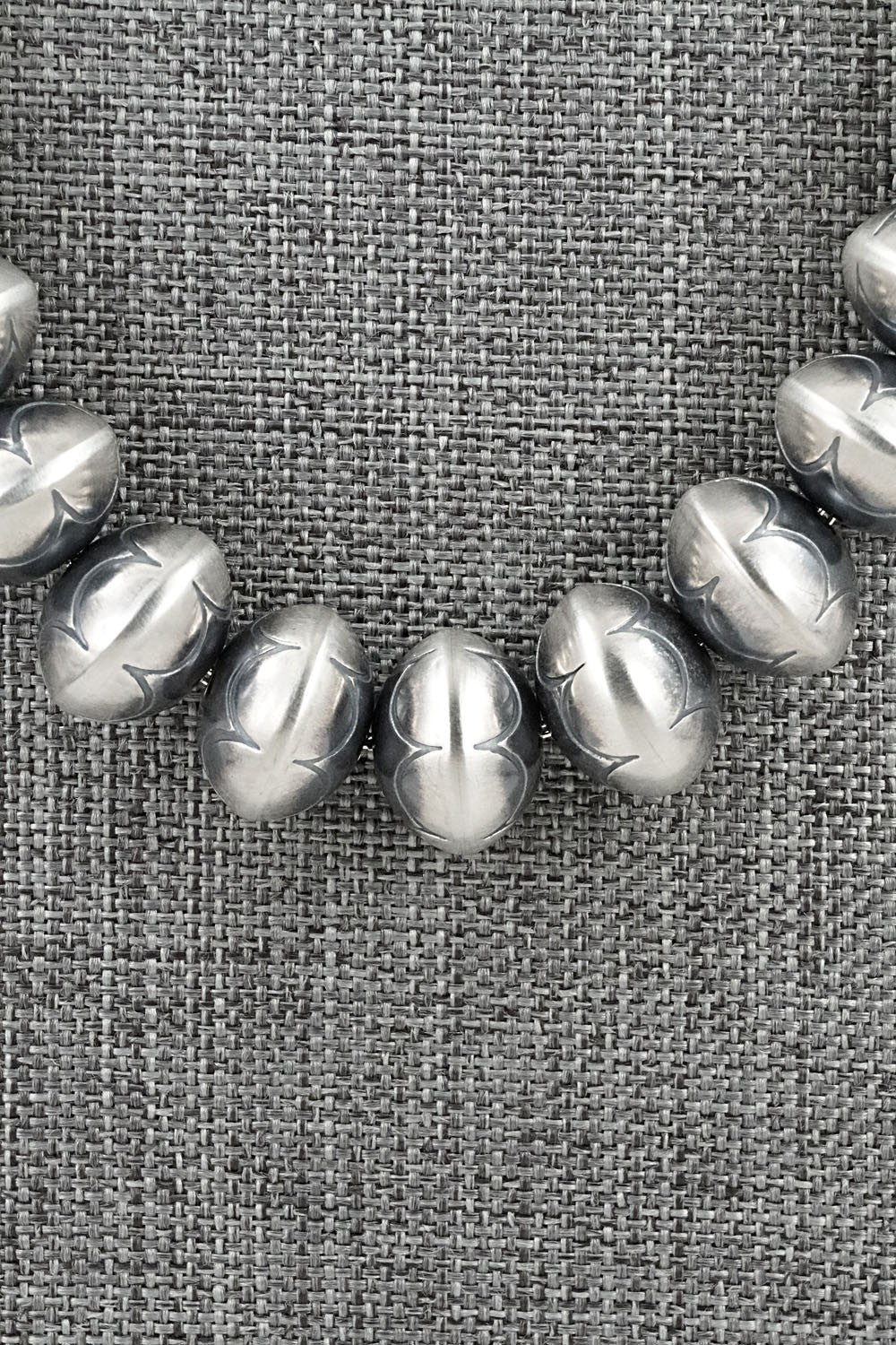 Sterling Silver Navajo Pearl Necklace 20" - Dorinda Mariano