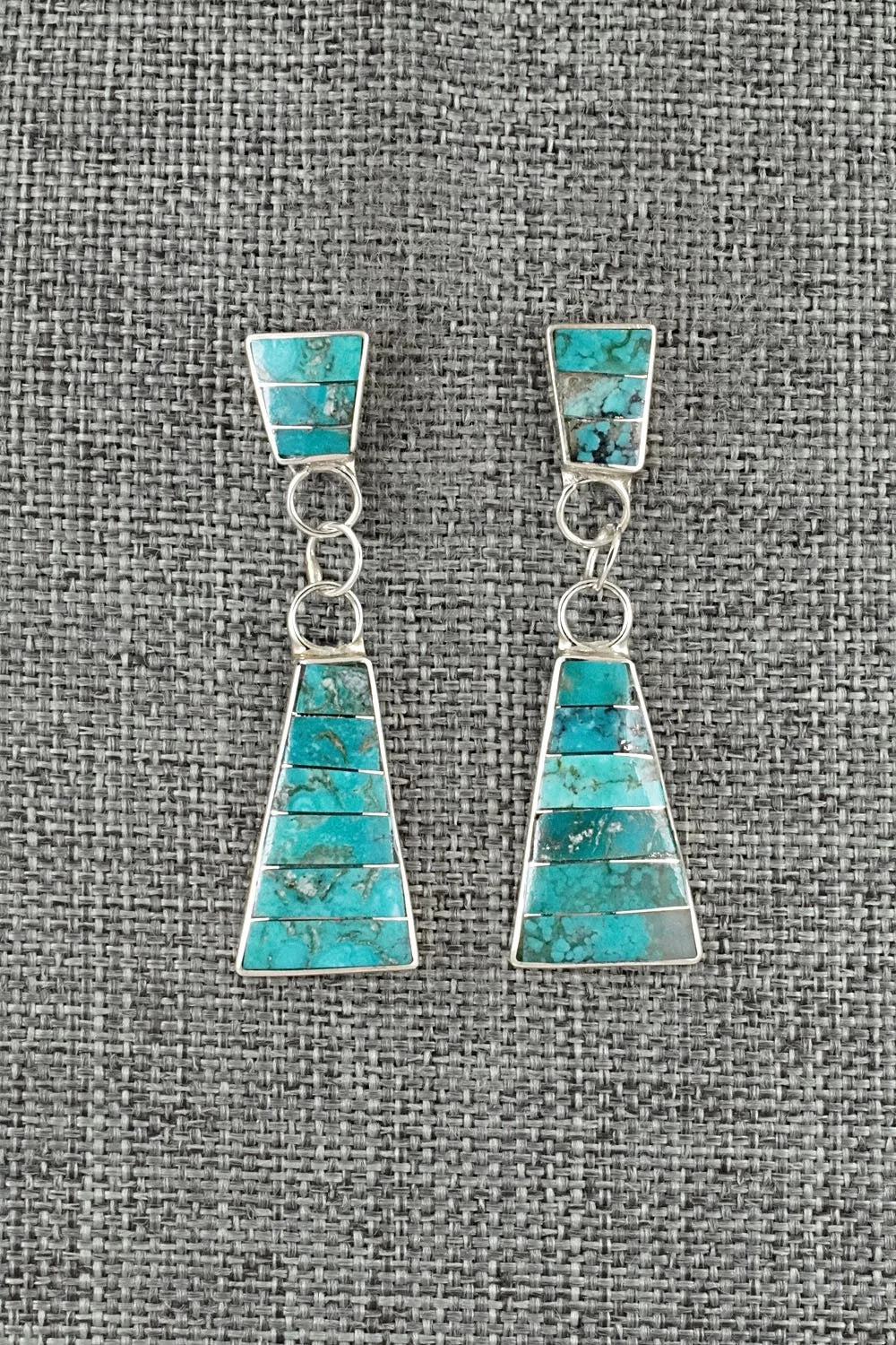Turquoise and Sterling Silver Earrings - Michelle Haloo