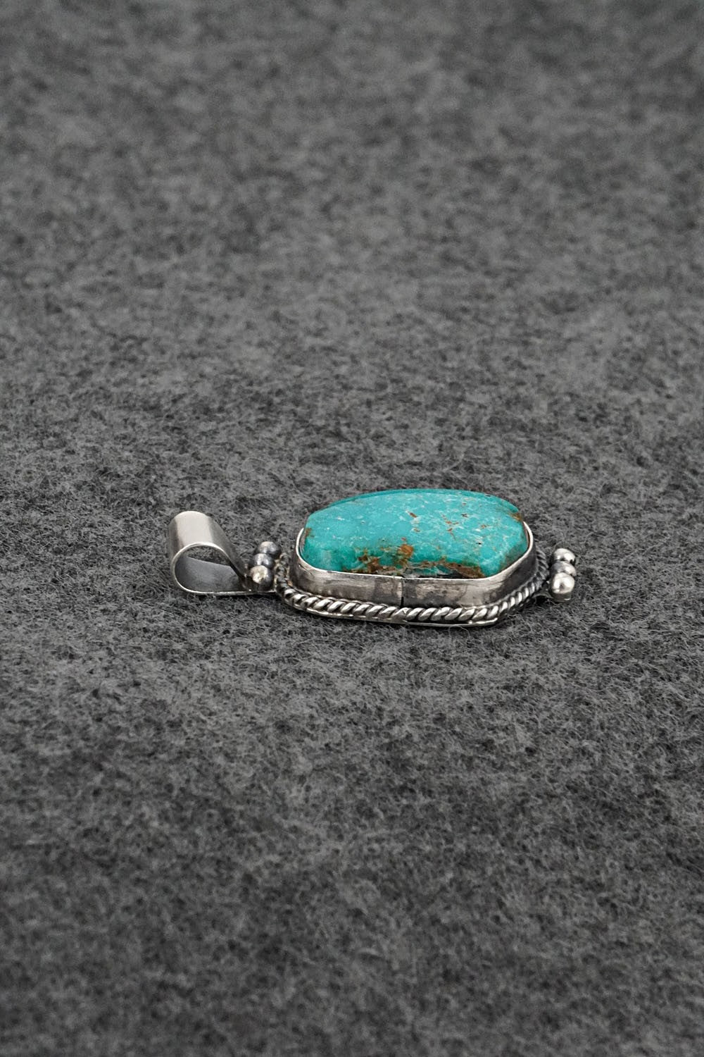 Turquoise & Sterling Silver Pendant - Rena Begay