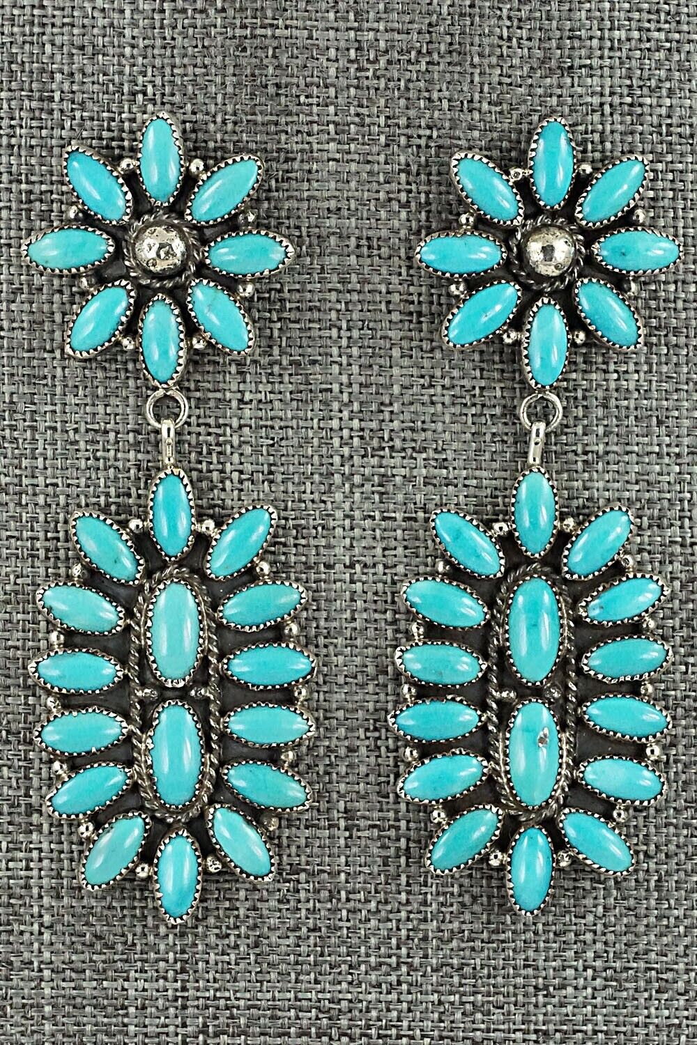 Turquoise & Sterling Silver Earrings - Anthony Skeets