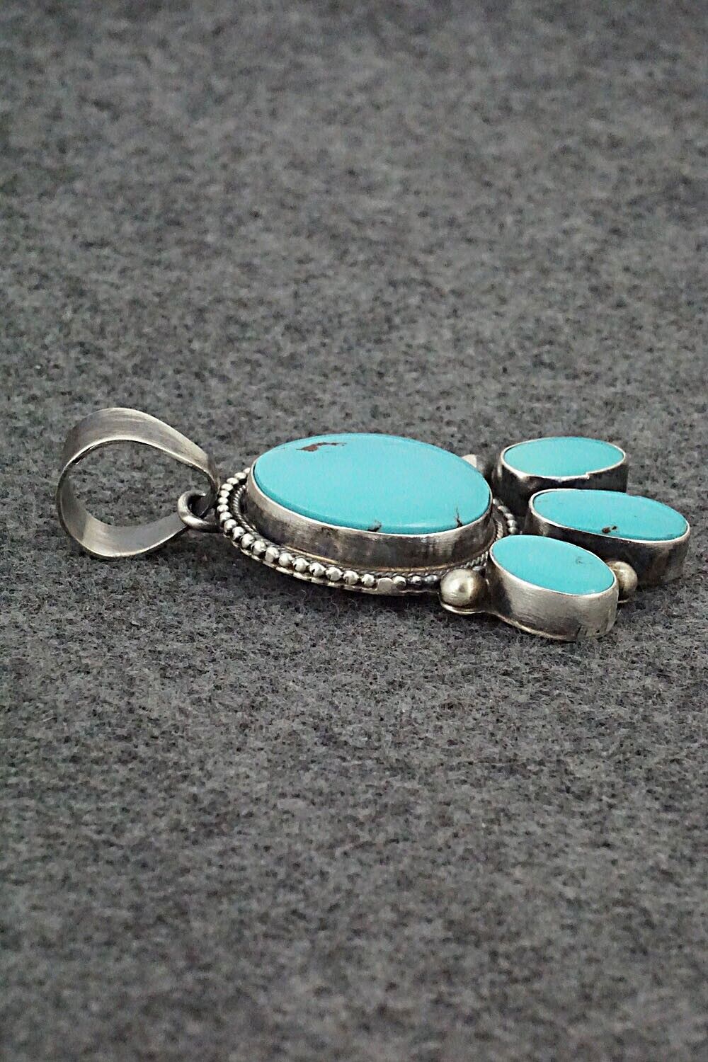 Turquoise & Sterling Silver Pendant & Earrings Set - Kathleen Chavez