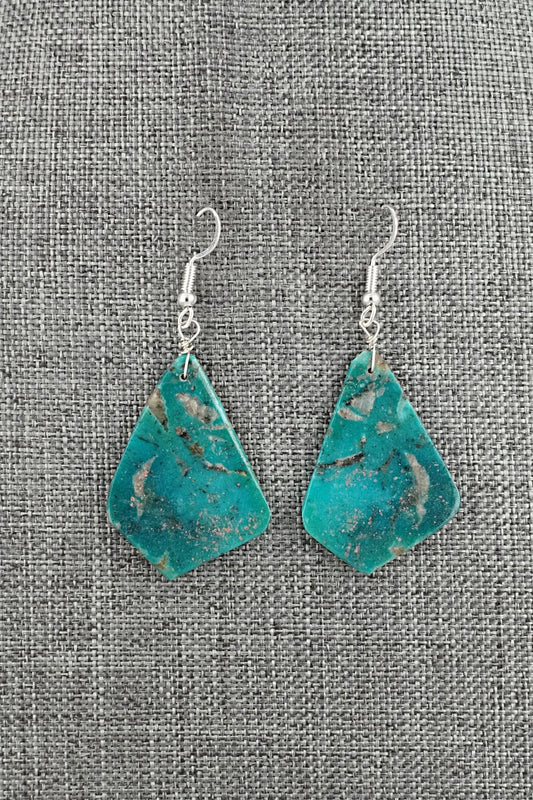 Turquoise & Sterling Silver Earrings - Louise Pete