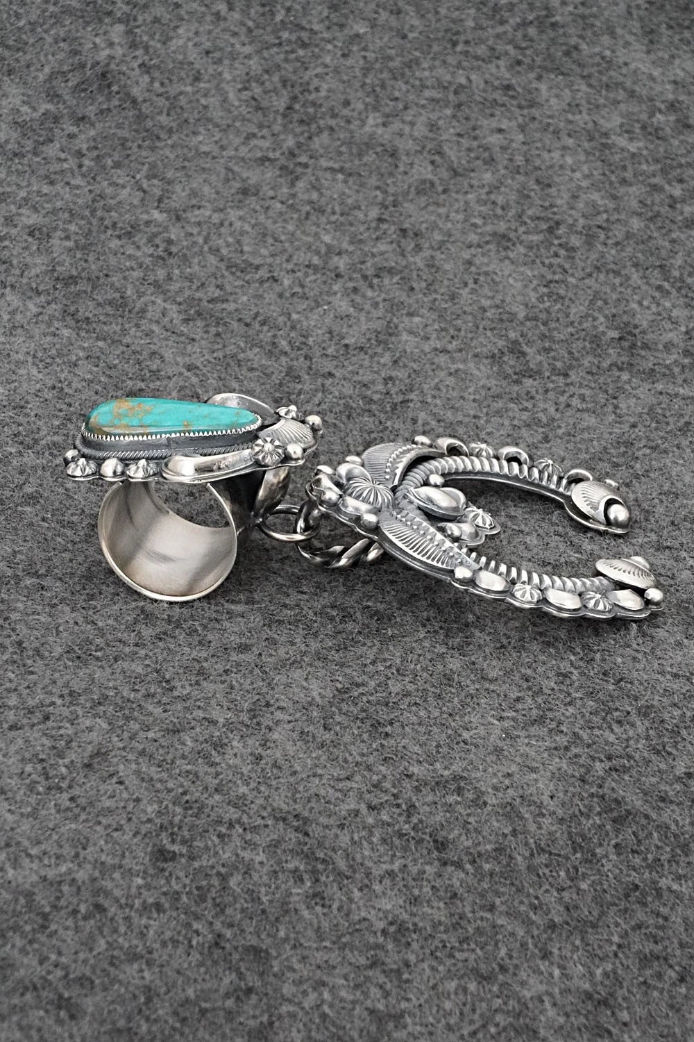 Turquoise & Sterling Silver Pendant - Delbert Gordon