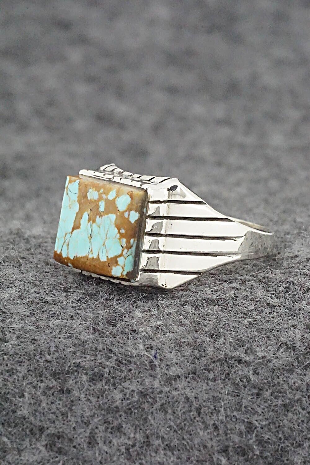Turquoise & Sterling Silver Ring - Trevor Jack - Size 10.5