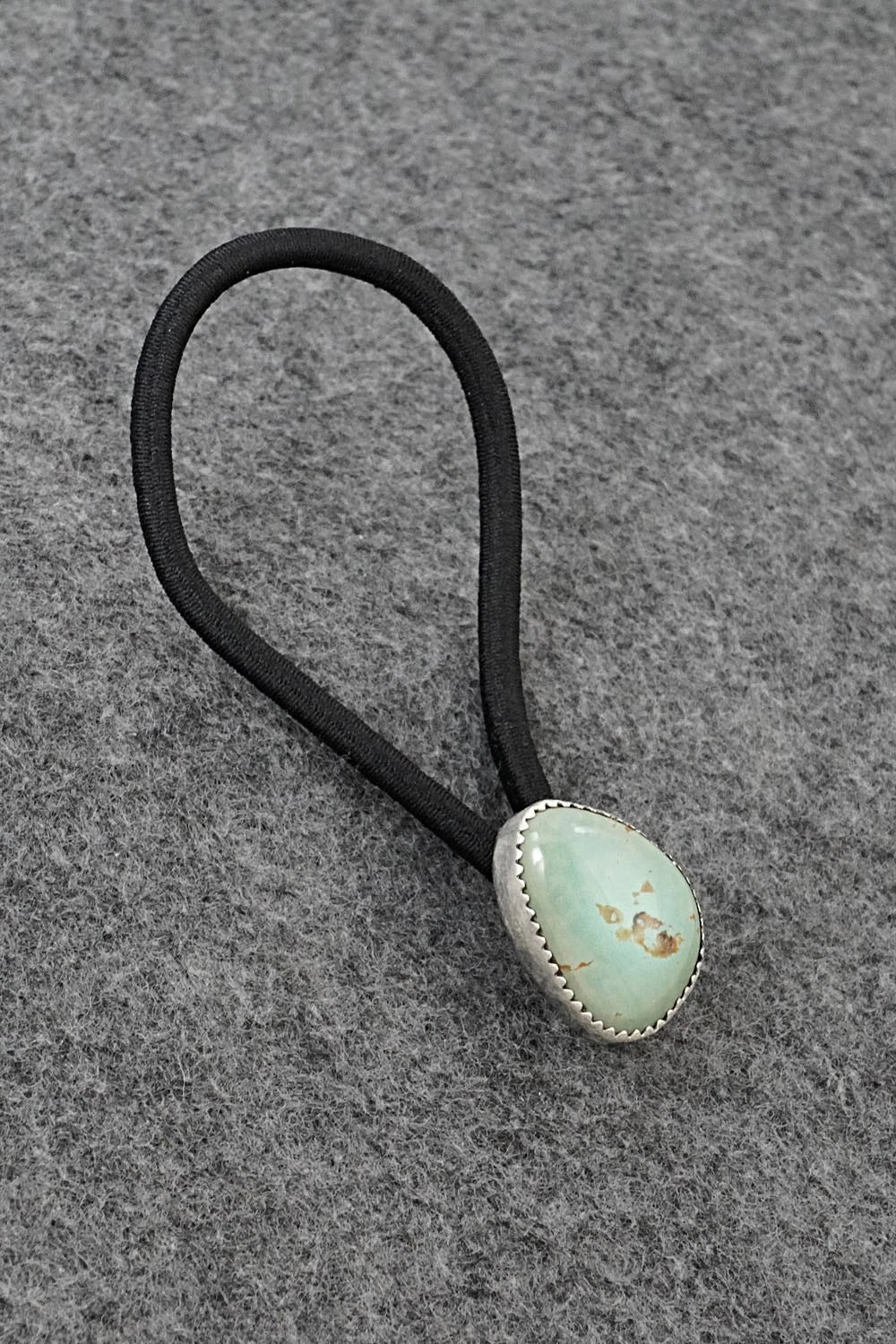 Turquoise & Sterling Silver Hair Tie - Jolene Begay
