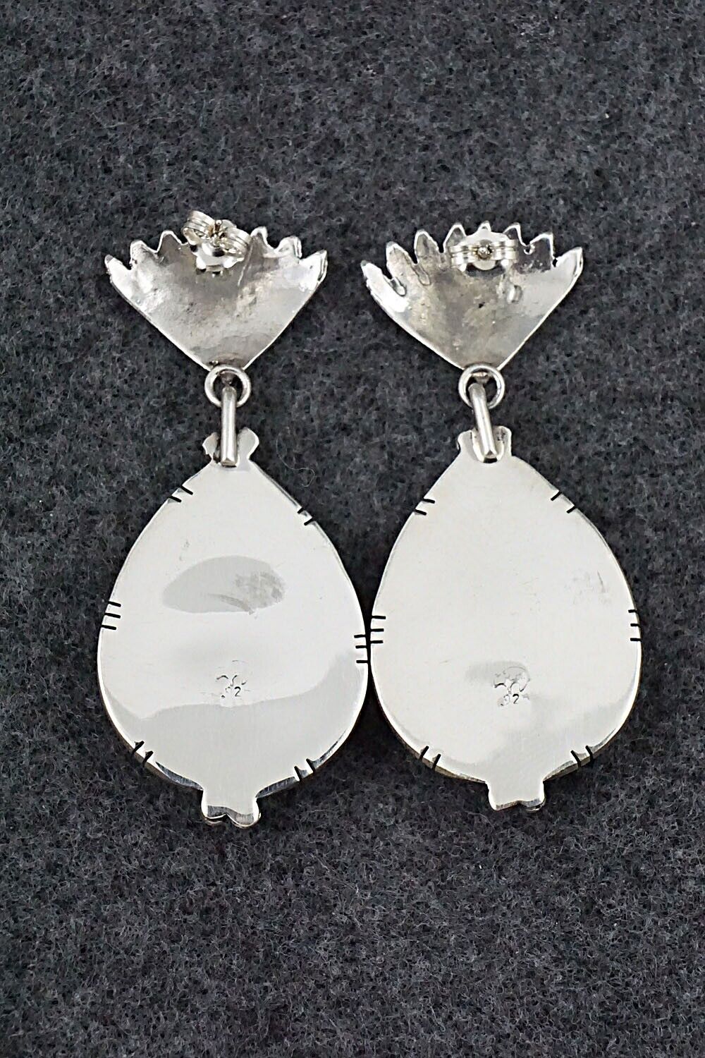 White Buffalo & Sterling Silver Earrings - Annie Spencer