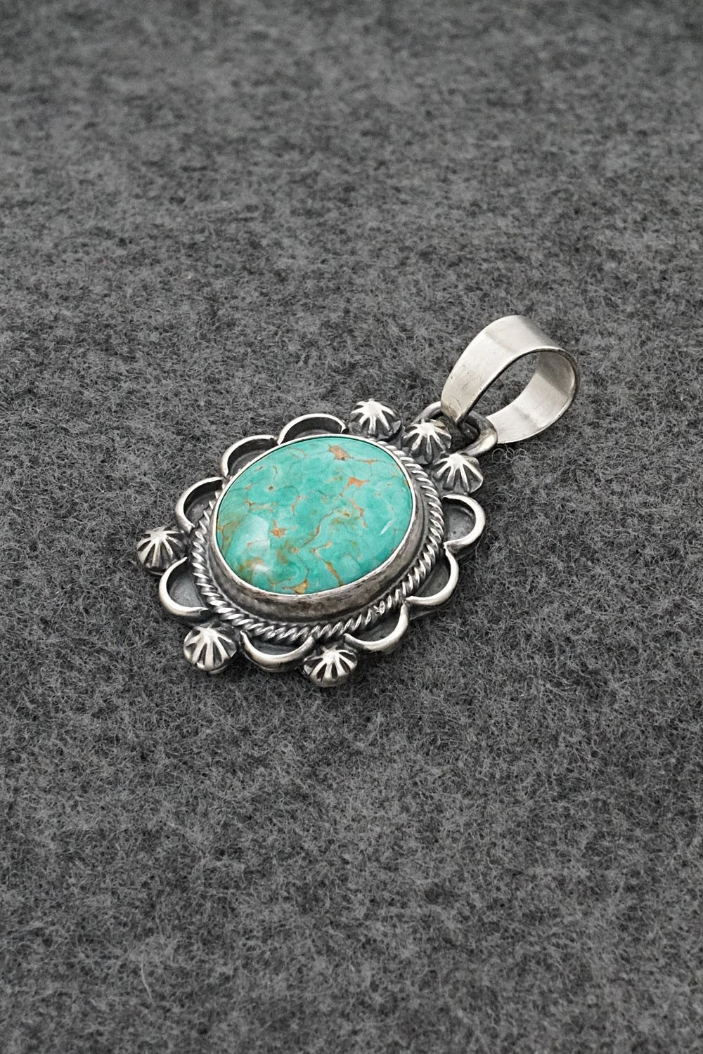 Turquoise & Sterling Silver Pendant - Bobby Johnson