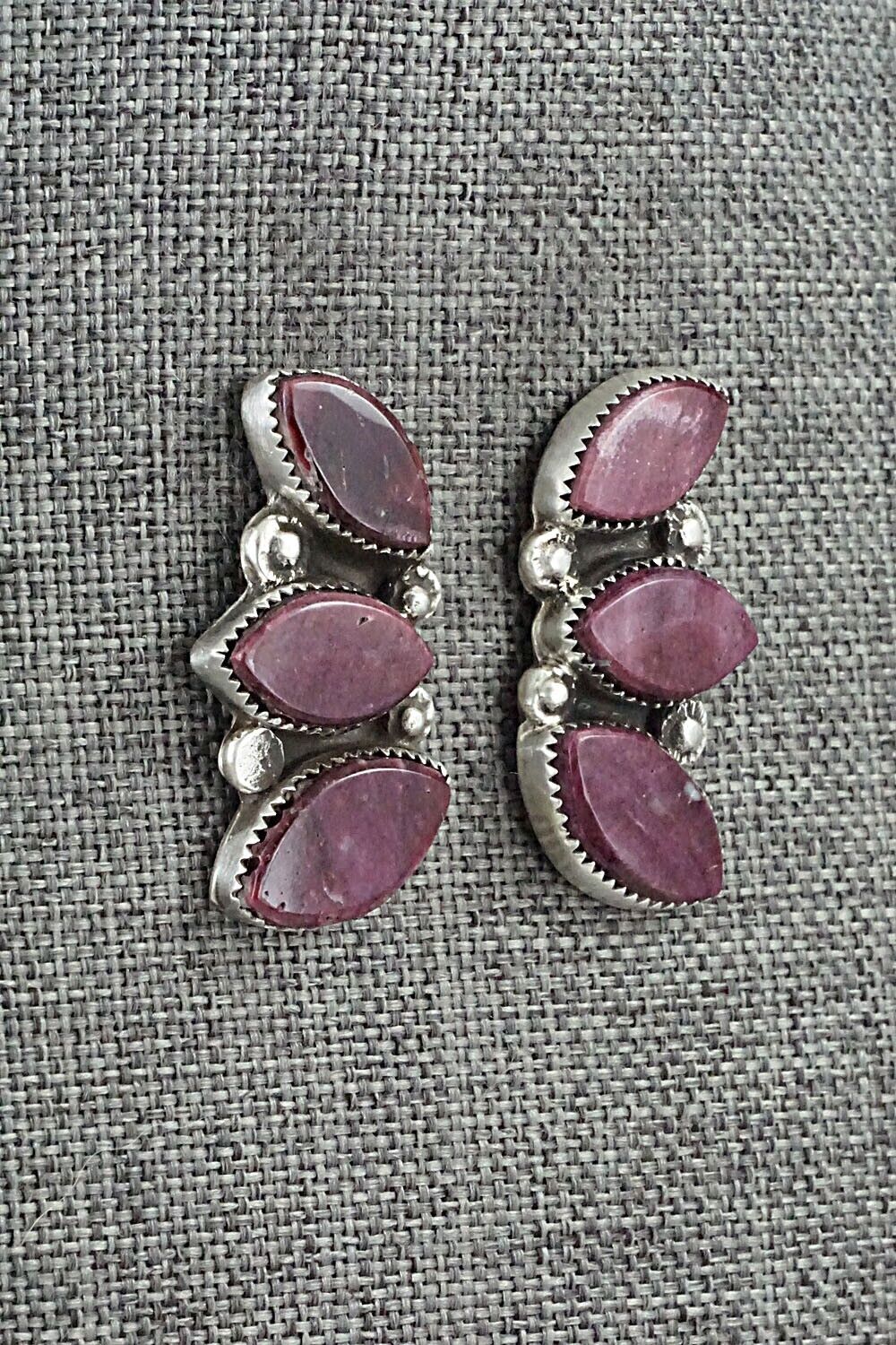Spiny Oyster & Sterling Silver Earrings - Selina Warner