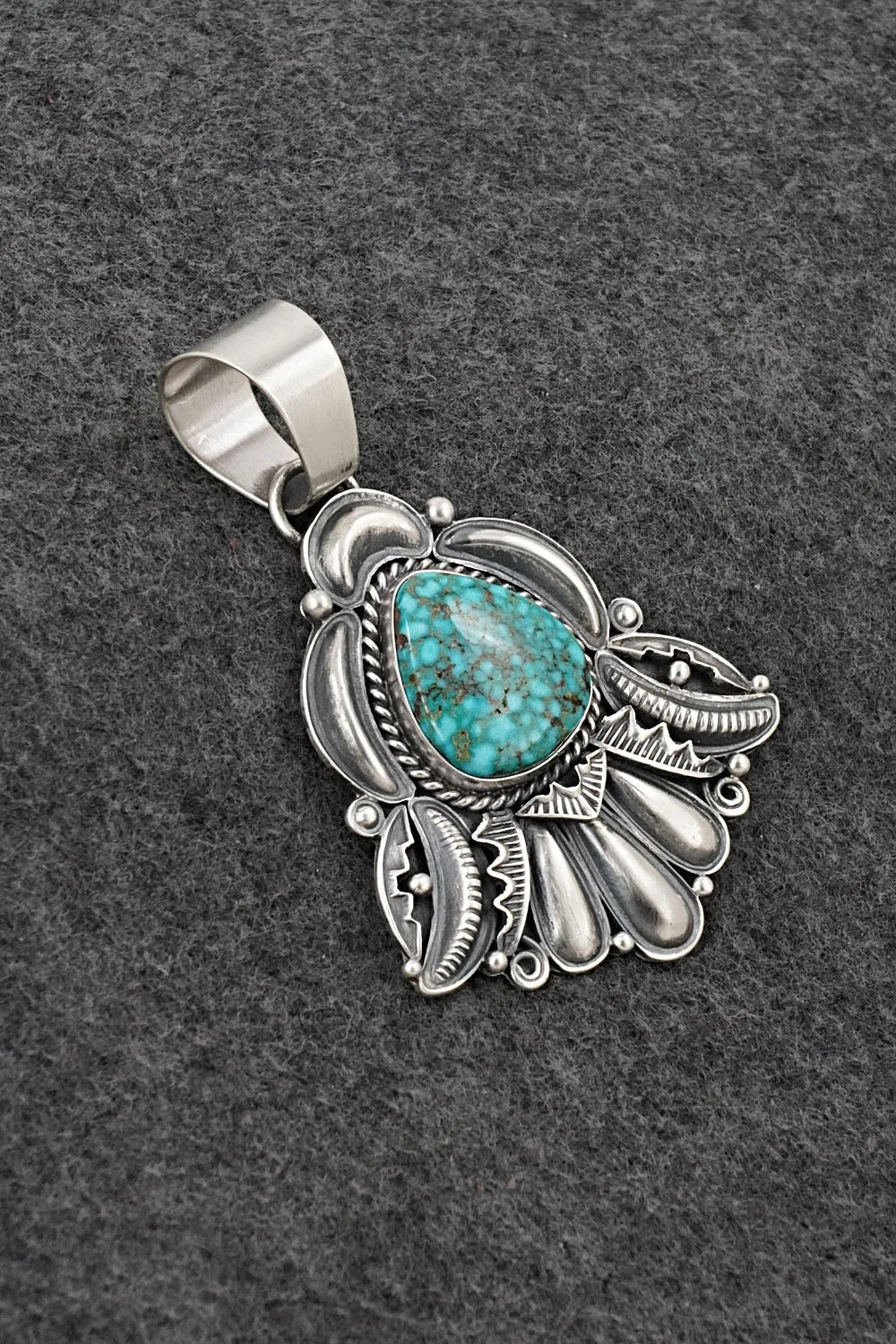 Turquoise and Sterling Silver Pendant - Derrick Gordon