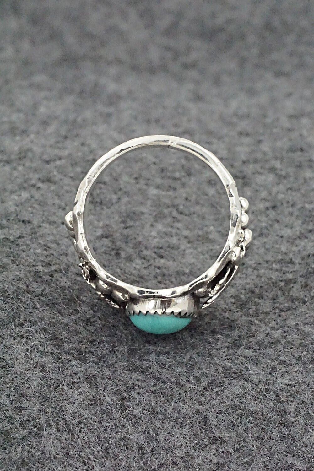 Turquoise & Sterling Silver Ring - Genevieve Francisco - Size 12