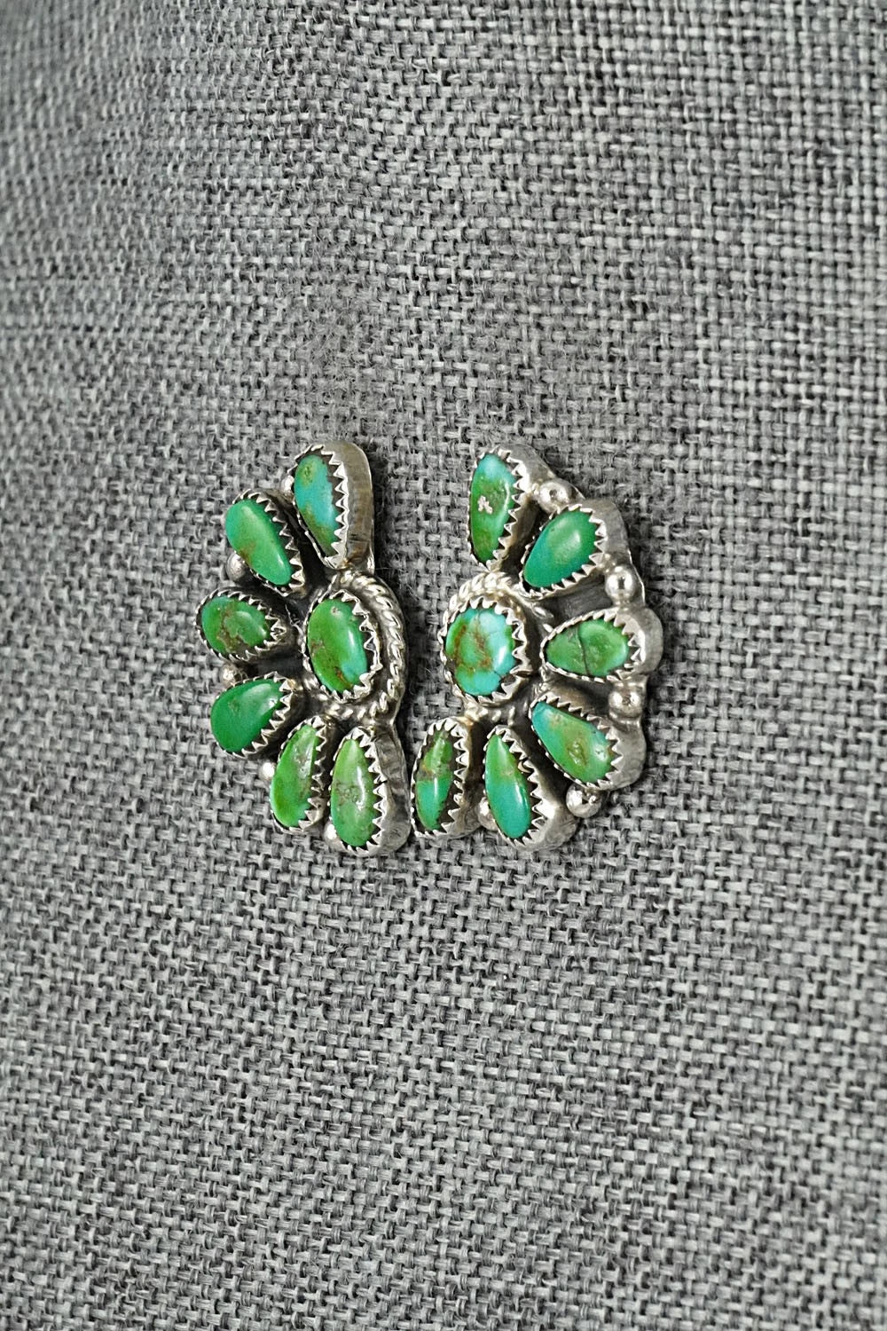 Turquoise & Sterling Silver Earrings - Justina Wilson