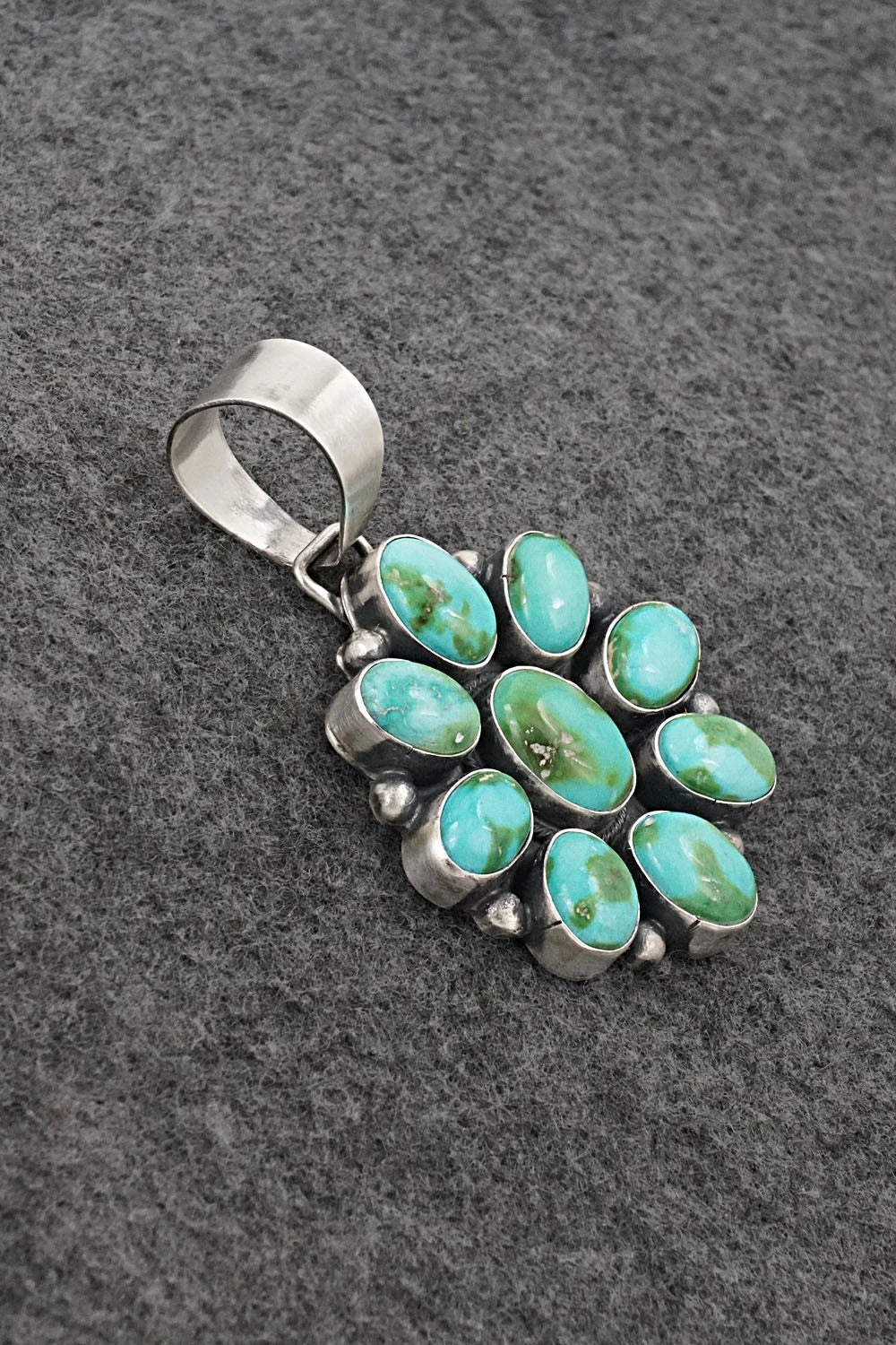 Turquoise & Sterling Silver Pendant - Bobby Johnson