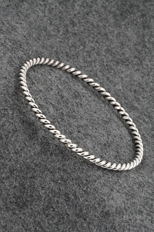Sterling Silver Bangle Bracelet - Elaine Tahe