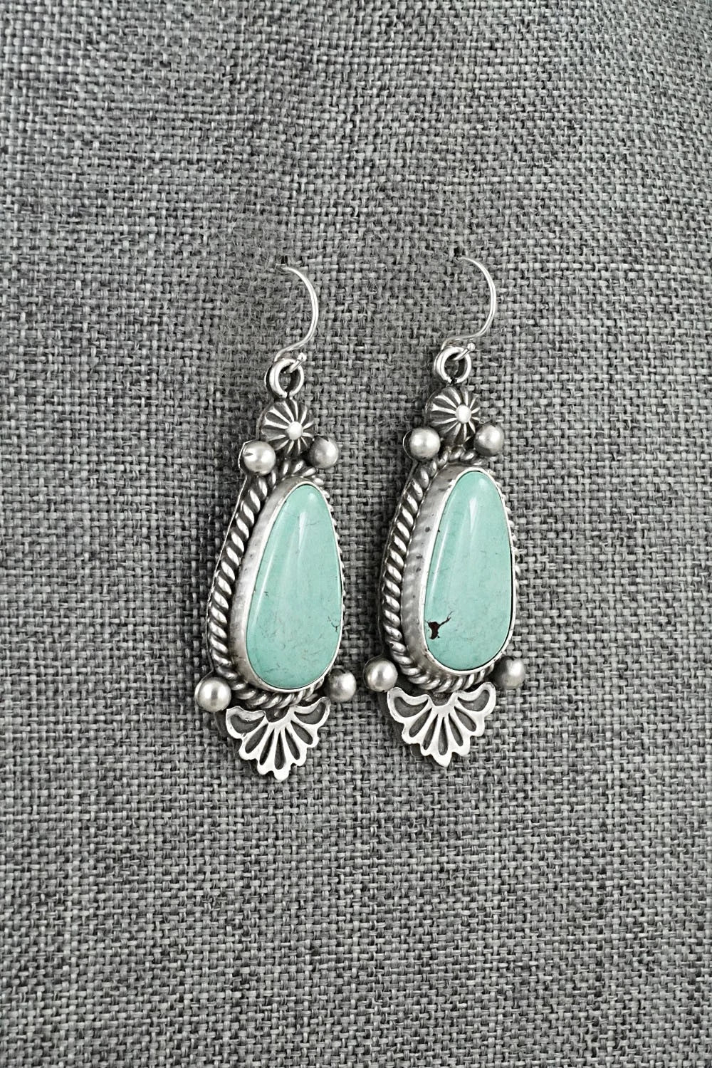 Turquoise & Sterling Silver Earrings - Michael Calladitto